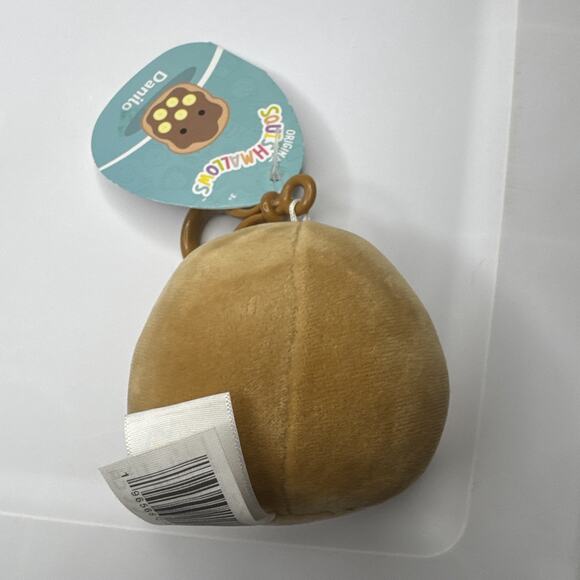 NWT Squishmallow Kellytoy Plush Sp Food Danilo as Toast Clip On Keychain 3.5” - Picture 2 of 3